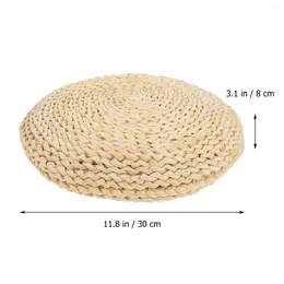 Pillow Mat Floor Yoga Japanese Tatami Chair Round Strawsitting Knitted Rattan Zen Seat Futon Pouf Woven Meditation