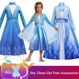 Vestidos de menina neve princesa fantasia vestido de halloween festas roupas para crianças deguiseret enchles enfant
