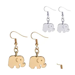 Dangle Chandelier 19x14mm alloy Elephant Drop Arrings for Women Ladies Gold Sier Ear -Hook Delivery Delivery Jewelry Otygm