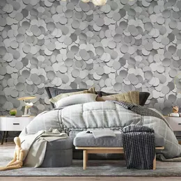 Sfondi moderni 3D stile nordico cerchio geometrico carta da parati soggiorno camera da letto sfondo carta da parati Papel De Parede decorazioni per la casa Tapety