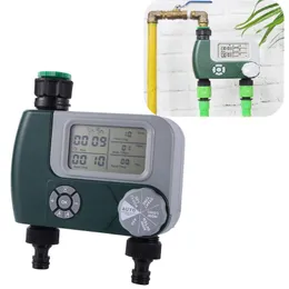 Watering Equipments Programmable Digital Hose Faucet Timer Battery Operated Automatic Sprinkler System Irrigation Controller With Two Outle