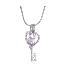 Mukety moda otwarta perłowe klatki wisiorki sier kluczowy kształt otwierający pływające uroki mocowania do majsterkowania urocza biżuteria dostawa OT8YG