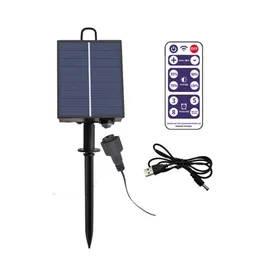 Regolatore del pannello solare CC 3V 24V con telecomando a 8 modalità flash per lampada a stringa di luce a LED 100/200 fai da te