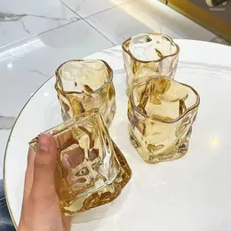Vingglasögon 300 ml koreansk ins twist glas mugg transparent vatten kopp whisky vattenbotten kaffemjölk