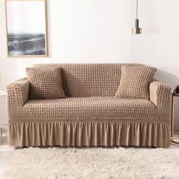 Stol täcker svetanya 3d europeisk stil lyxig quiltad tjock mjuk mysig soffa täcker fast färg slipcovers stretch soffa fodral