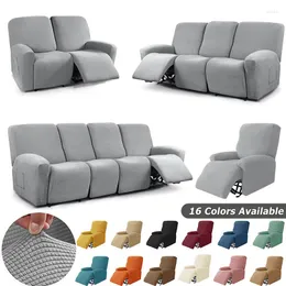 Stol täcker 2023 stickad rutig Fabirc Recliner Couch Cover Stretch Anti-Slip Relax fåtölj Anti-Scratch Soffa för husdjur