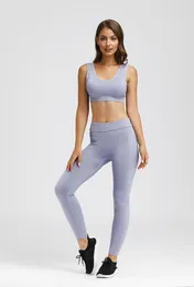 Aktywne zestawy Lantech Suits Zestaw kobiet jogi siłownia moc w dół Pants Sportswear Legging