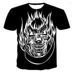 Men's T Shirts 2023 Summer -Sale Size Customizable Fashion Skull 3d Printed T-Shirt Children's Tee Casual Street 110-6Xl Plus