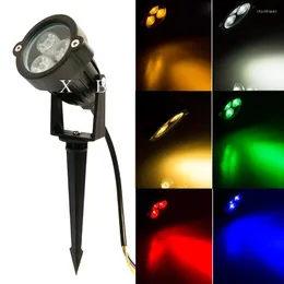 Landscape Lighting 3W 9W Outdoor Flood Lights Spike Spotlight DC12V 110v 220v Garden Lamp IP65 RGB Lawn Light