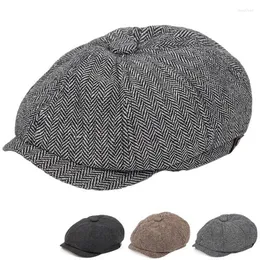 Sboy hats męski hat z bluatsby gatsby jadący czapka jesienna zima moda ośmiokątna dla mężczyzn