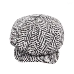 Sboy Hats Fashion осень и зимняя восьмиугольная кепка Beret-Men's Duckbill Hat Cool Casual Forward