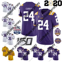 Abbigliamento American College Football Uomo Bambino Donna LSU Tigers NCAA College Football 22 Maglie Clyde Edwards-Helaire JaMarr Chase Justin