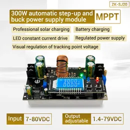 DCオートマチックブースト/バックコンバーターCC CV電源モジュールDC7-80Vから1.4-79V 20A 300W高MPPT電圧レギュレーター