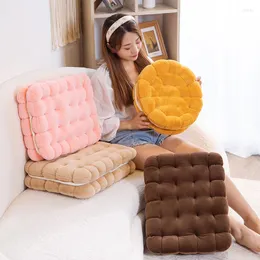 Pillow Kawaii Sandwich Biscuit Shaped Square Round Plush Simulation Cookies Food Seat Home Decor Gifts For Girl