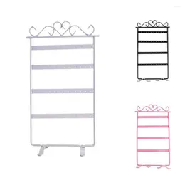 Jewelry Pouches SZanbana 48 Hole Earring Rack Organizer Ear Studs Stand Iron Wall Frame Necklace Storage Holder
