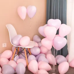 Party Decoration 50Pcs Creative Birthday Balloons Gift Versatile Scene Layout Love Heart Round Latex Holiday Decor
