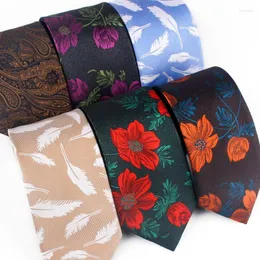 Bow Ties Ihgsnmb Erkek Kravat Lüks Jacquard Kravat Moda 7cm Çiçek Erkekler için İngiltere İş Düğün Aksesuarları Adam Gömlek