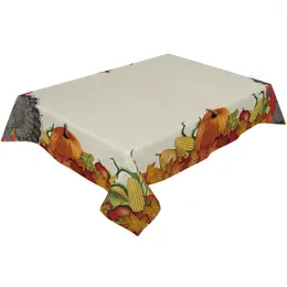 Nappe de table Thanksgiving citrouille maïs dinde nappe imperméable fête de mariage décoration couverture fête cuisine salle à manger