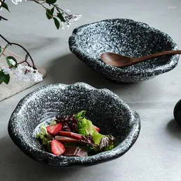 الأطباق اليابانية غير النظامية الأسرة الخاصة على شكل خاص الأدوات السيراميك المائدة الرجعية الأرز التجاري