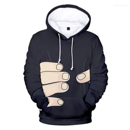 Hoodies masculinos kpop grande dedo 3d pulôver traje streetwear 2023 homens mulheres hoodie com capuz tops manga longa moletom com capuz casual