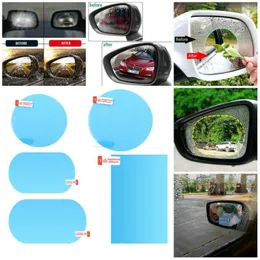 Bil Sunshade Rearview Mirror Glass Film Vattentät anti-dimma Regnsäker fönstermembran Vision Driving Rain Protector