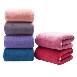 Handduk 70 140 cm Coral Fleece Bath Thicked 430 g Hushåll Bad Wrap Beauty Salon Beach