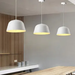 Pendellampor vitt ljus sovrum led lampa matsal taklampor kök hall modern ljuskrona belysning gratis glödlampa