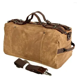 Duffel Taschen M307 Ankunft Retro-Stil Schweröl Wachs Leinwand Eine Schulter Handtasche Solide Handwerk Outdoor-Sport Reisetasche