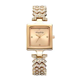 ساعة Wristwatches Small Square Watch with Diamond Womenment's Quartz Star Coyn