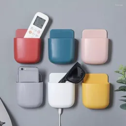 Storage Boxes Wall Mounted Organizer Box Remote Control Air Conditioner Case Mobile Phone Plug Holder Stand Container Rack