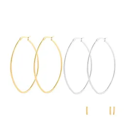 Dangle Chandelier Stainless Steel Simple Heart Earrings For Women Punk Big Love Hoop Earring Aretes Brinco Feminino Gifts Drop Del Dhzve