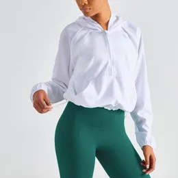 Active Shirts Wyplosz Summer Woman Yoga Top Sportswear Sports Zipper Activewear Fitness Workout Sunscreen Pocket 2023 Breathable