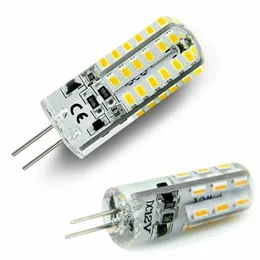 Bulbs Mini G4 Silicone Crystal LED Corn Bulb Light 24 48LEDs SMD 3014 Lamp 12V 220V Lampada 10W 30W Halogen Spotlight ChandelierLED