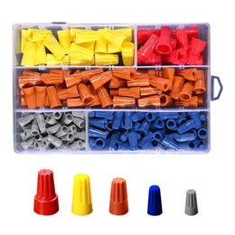 220PCS Fast Connector Spring Cap Crimp End Terminal Insulated Electrical Insert Splice Rotating Wire Connection Assortment Kit