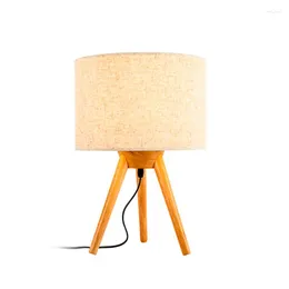 Table Lamps Modern Tripod Wood Desk Lamp Bedroom Decor Bedside Night Lights Office For Study Reading Lighting