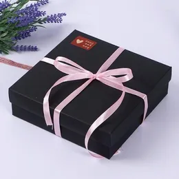 Gift Wrap Black Box Moon Cake Cookie Food Packaging Diy Paper Package Kartonger Partihandel