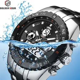 Reloj Hombre GoldenHour Luxury Men Watch Erkek Kol Saati Automatic Sport Military Army Favoration Man Watch 2019 Relogio Masculino275Q