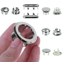 Bath Accessory Set 1PC Overflow Ring Accessories Kitchen Bathroom Basin Sink Portable Useful Silver Wash Insert Hole Cover