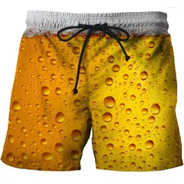 Shorts för män 2023 Sommaröl 3D-utskrift Casual Beach Mascuino Gym Street Men's Resort Fashionabla sportbyxor