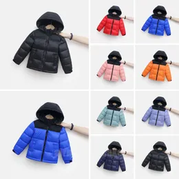 Çocuklar Ceket çocuklar NF Aşağı kuzey tasarımcı yüzü kış Ceket erkek kız gençlik açık Sıcak Parka Siyah Şişme Ceketler Harf Baskı Giyim Dış Giyim