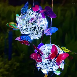 زخارف حديقة LED Solar Butterly Ball Lamp