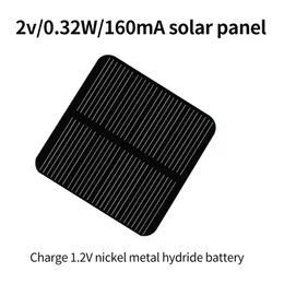 Solpanel 2V 160MA 0,32W elektronisk DIY liten för mobiltelefonladdare Hemljus leksak etc Cell 50*50mm