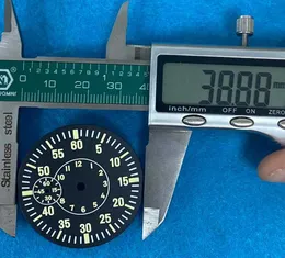 Watch Repair Kits Tools Green Luminous 38.8mm Dial Black for ETA6497 ST3600 Movement