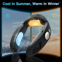 넥 팬 전기 히터 여름 겨울 따뜻한 USB 냉각 팬을위한 휴대용 에어컨 넥 밴드 쿨러