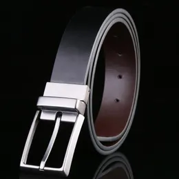 Cinturones Reversible para hombre Cinturón de cuero de diseñador para hombre Pin Hebilla Pantalón Business Mens JeansBeltsBelts
