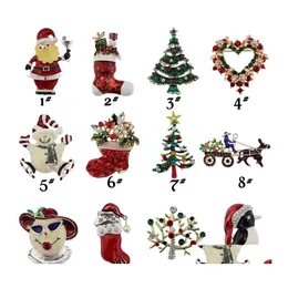 Pins broszki świąteczne motyw brooth pin prezent piękny mticolored metal Xmas Snowman w Bk B329S Z Drop dostawa biżuteria dhmwh