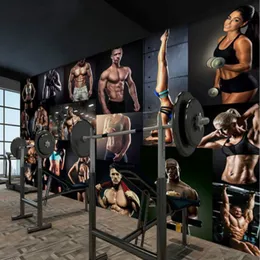 Bakgrundsbilder DIY Custom 3D PO Gym Sports Mural Dance Studio Boxing Yoga Hall Industrial Decor Wall Paper Papel de Parede