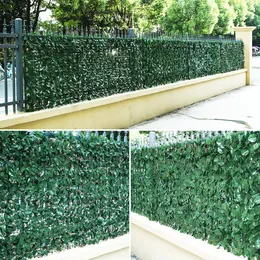 Fiori decorativi ghirlande 3 metri Artificiale siepe in legno Privacy Idey recinzione Outdoor Garden Shop Pannelli di plastica Pannelli piante