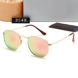 Sunglases Ray Güneş Gözlüğü Erkekler için Beyzbol Güneş Gözlüğü Klasik Yuvarlak UV400 Gözlük Metal Altın Frameluxury Marka Alaşım Retro Moda Elemanı Popüler Adumbral Cam