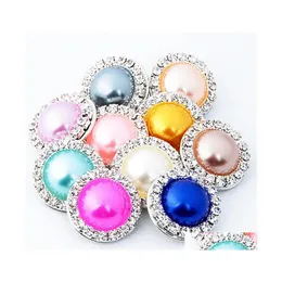 CLASPS HOOKS Mix Colors Rhinestone 18mm Pearl Snap Button Wholesale Charm Ginger Snaps smycken DIY Making 82C3 Drop Delivery Findi Dhedb